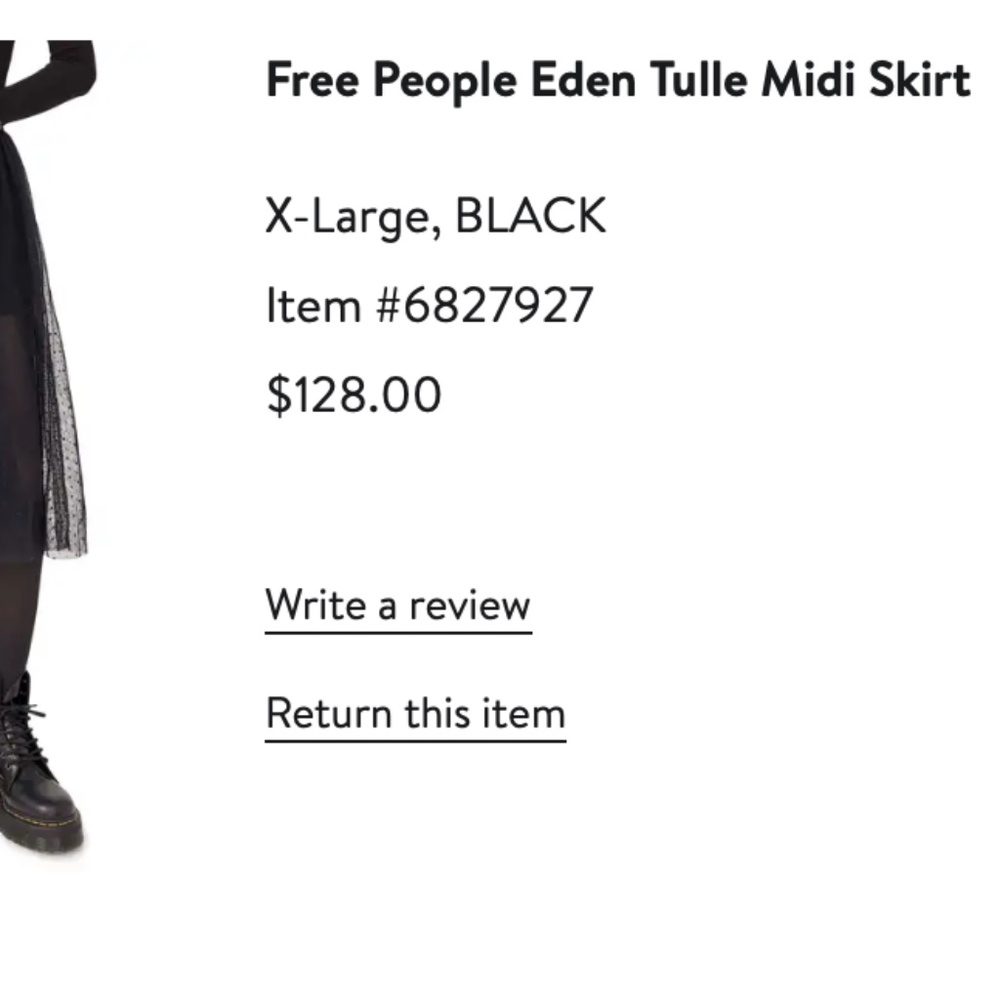 Free People Eden Tulle Midi Skirt - XL - Picture 3 of 4